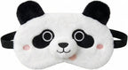 Panda Blindfold with 3D Ears, Plush Eye Cover and Comfortable Elastic Band for Night Rest, Travel, Naps, and Relaxation, Soft Sleep mask