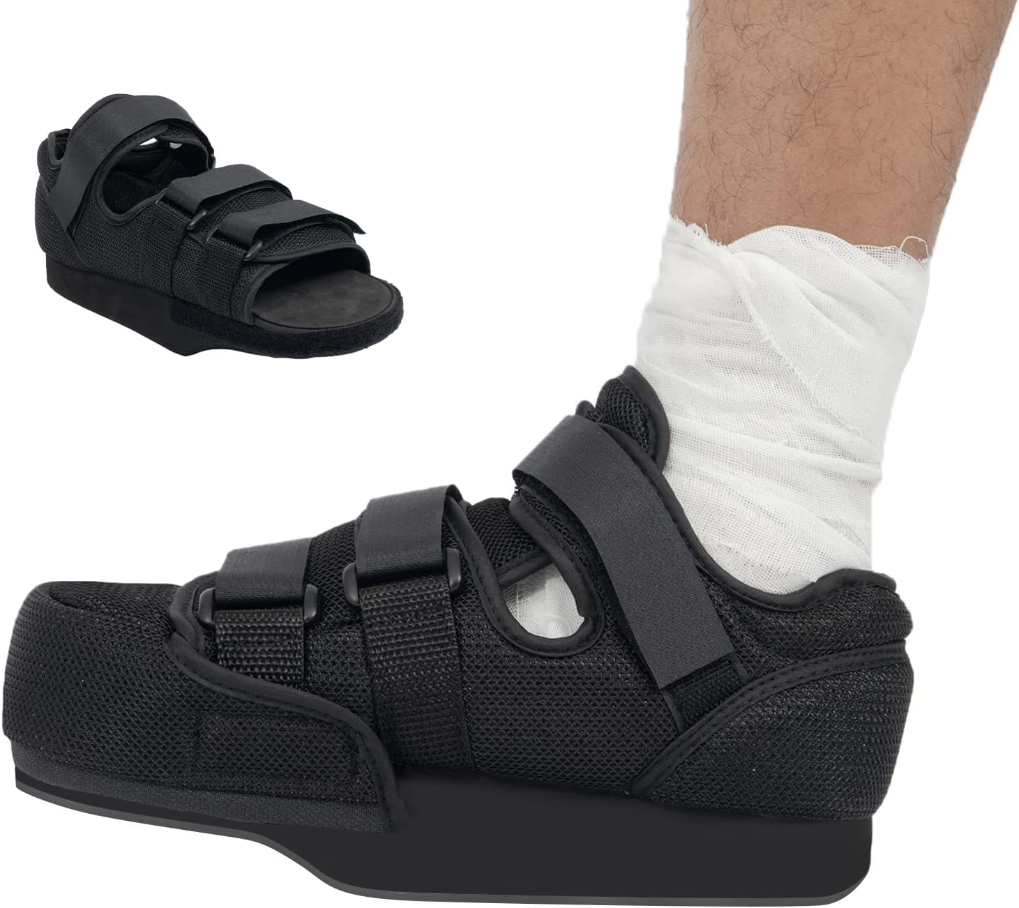 GHORTHOUD Forefoot Off-Loading Post Op Shoe Closed Toe Medical Walking Boot for Broken Toe Orthopedic Foot Brace for Post Bunion Hammertoe Surgery Brace (M)