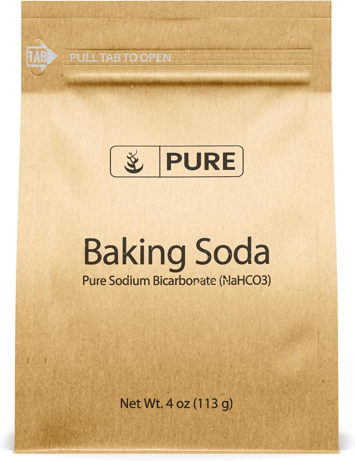 Pure Original Ingredients Sodium Bicarbonate (Baking Soda) (4 oz) Always Pure, No Fillers Or Additives, Eco-Friendly Packaging