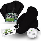 Organic Cotton Reusable Menstrual Pads for Light Flow (6 Pack S+M) - Leak Proof & Odor Free Cloth Pads for Women & Teens - High Temp Washable, Breathable, Soft & Skin-Safe for All Day Period Comfort