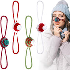 JaGely 4 Pcs Nose Warmer Women Winter Cozy Nose Cover Soft Knitted Crochet Guard Protector for Ski Outdoor Cold Weather