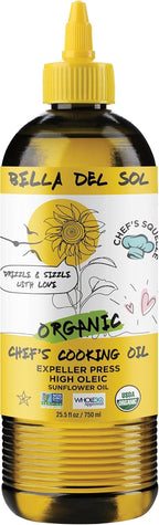 BELLA DEL SOL Organic Sunflower Oil Squeezable, 750 ML