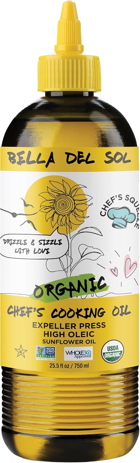 BELLA DEL SOL Organic Sunflower Oil Squeezable, 750 ML