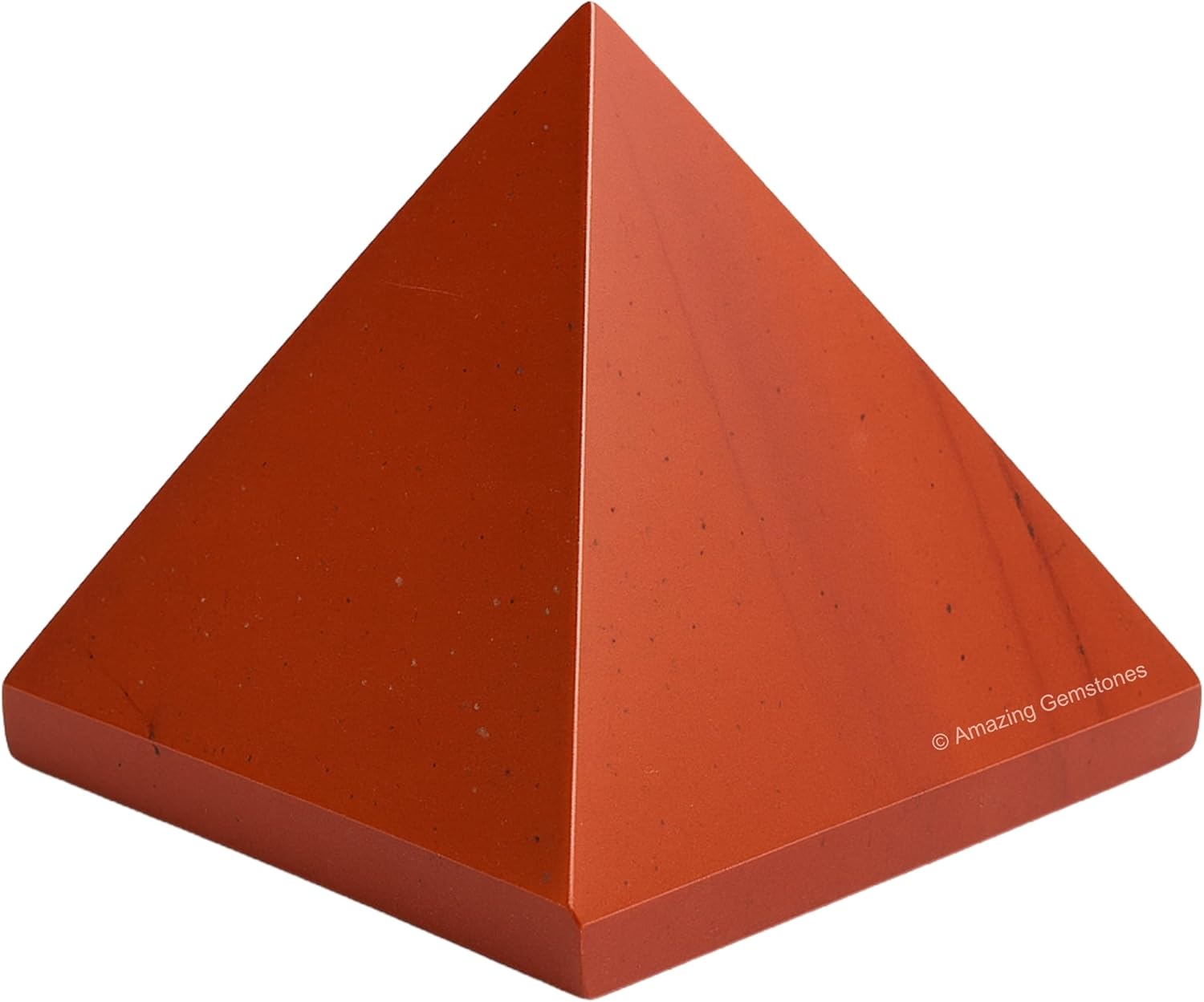 Amazing Gemstone Red Jasper Pyramid Crystal Healing Stones - 1.5" Great Pyramid Figurine of Natural Stone Pyramid for Meditation, Reiki, Chakra Balancing and Crystal Pyramids Grid