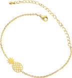 Altitude Boutique Pineapple Bracelet, Hawaii Bracelet Pendant Tropical Bracelet, Hawaii Jewelry (Silver, Gold, Rose Gold)