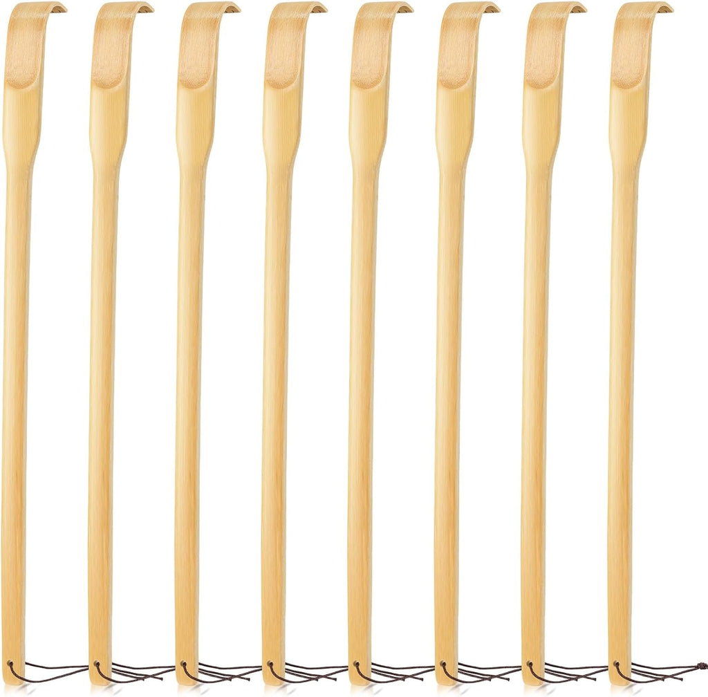Renook 8 PCS Back Scratcher,16.5" Bamboo Wooden Back Scratchers for Men Women,Strong Sturdy Self-Massager for Scratching Itches On Back, Arm, Leg, Head, Body, Best Gift for Pregnant Women/the Elderly