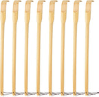 Renook 8 PCS Back Scratcher,16.5" Bamboo Wooden Back Scratchers for Men Women,Strong Sturdy Self-Massager for Scratching Itches On Back, Arm, Leg, Head, Body, Best Gift for Pregnant Women/the Elderly