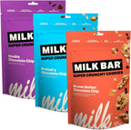 Milk Bar Super Crunchy Cookies – Double Chocolate, Pretzel-y & Brown Butter Chocolate Chip | Mini Snack Cookies for Party & On-the-Go | No Artificial Flavors | 3-Pack (4.5oz Each)