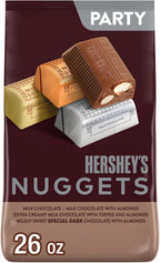 HERSHEY'S NUGGETS Assorted Chocolate Candy Party Pack, 26 oz