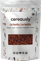 CEREAUSLY Organic Red Quinoa – Premium Royal Quinoa from Bolivia – Kosher and Non-GMO Quinoa Bulk – Vegan and Gluten-Fee Cooking Quinoa – 4 LB