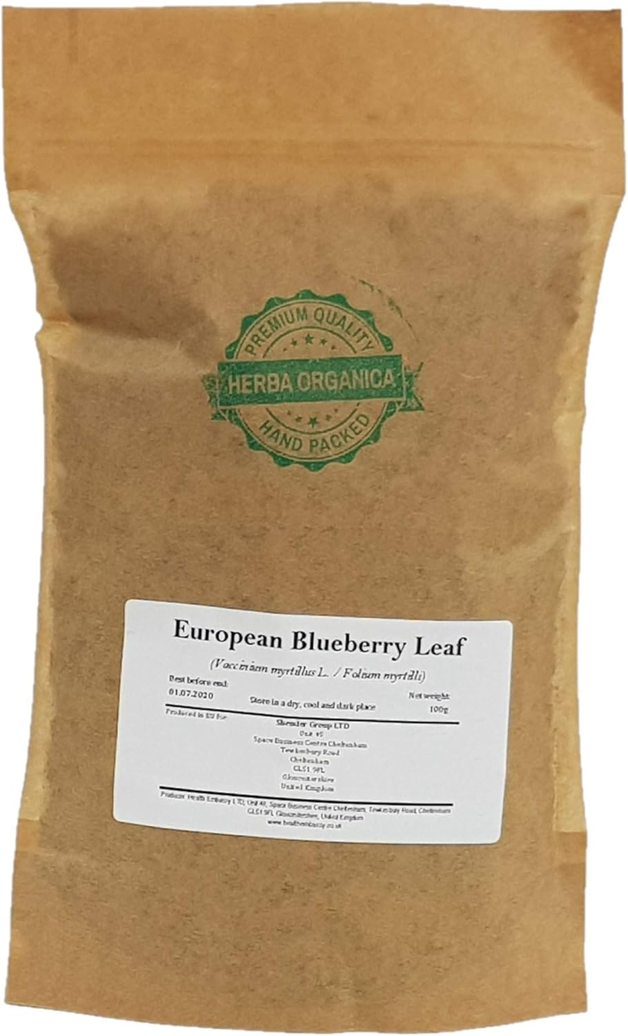 Herba Organica European Blueberry Leaf - Vaccinium Myrtillus L - Herbal Tea (100g)