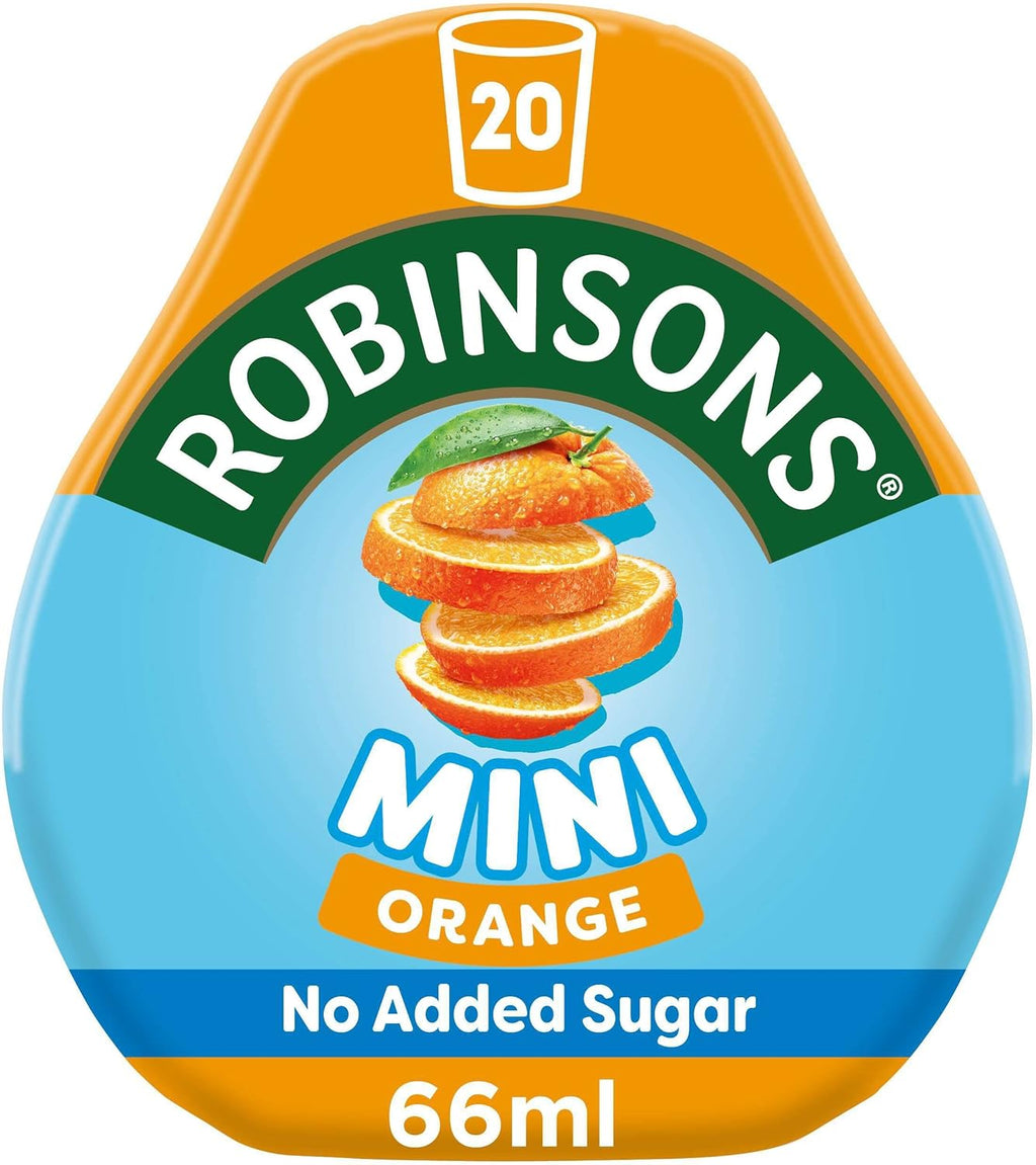Robinsons Mini - No Added Sugar - Low Calorie - Orange, 6 Count