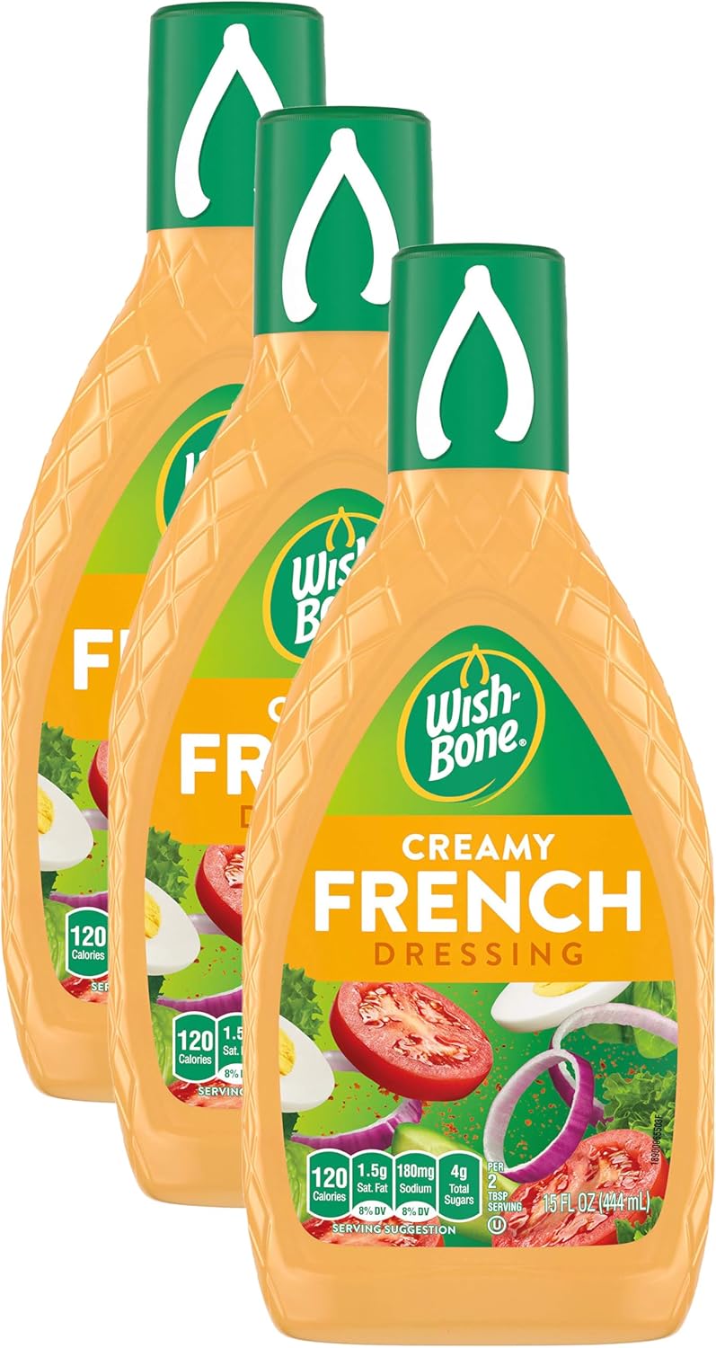 Wish-Bone Creamy French Salad Dressing,15 FL OZ,(Pack of 3)