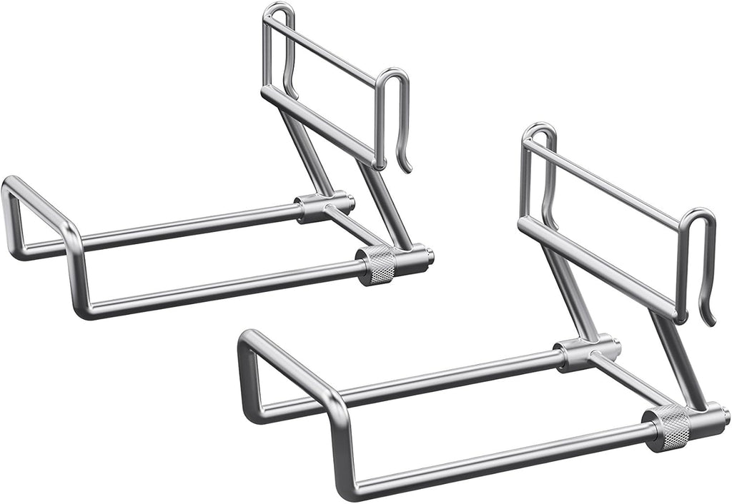 Suncast Commercial Ladder Hook Attachment for Utility Carts, Durable Stainless Steel Construction, Adjustable Clip-On Design for Secure Ladder Storage (2 Pack), Made in The USA