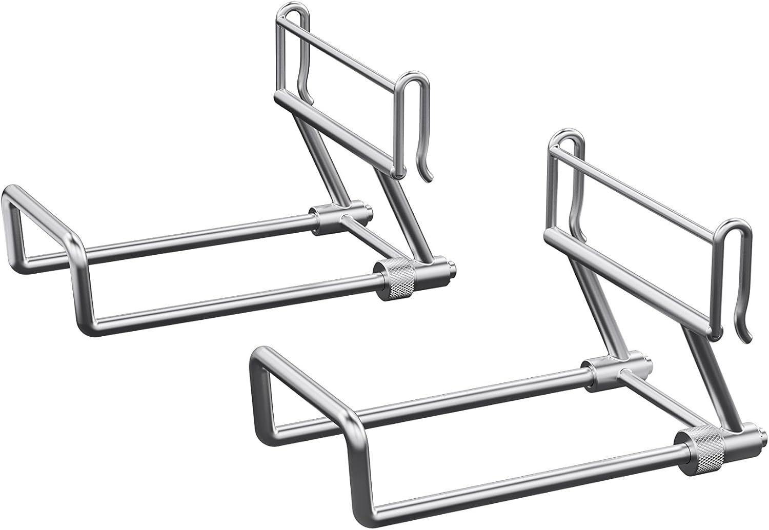 Suncast Commercial Ladder Hook Attachment for Utility Carts, Durable Stainless Steel Construction, Adjustable Clip-On Design for Secure Ladder Storage (2 Pack), Made in The USA