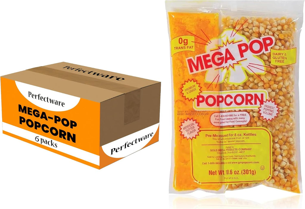 10.6 Oz Popcorn Portion Packs - Package of 6ct