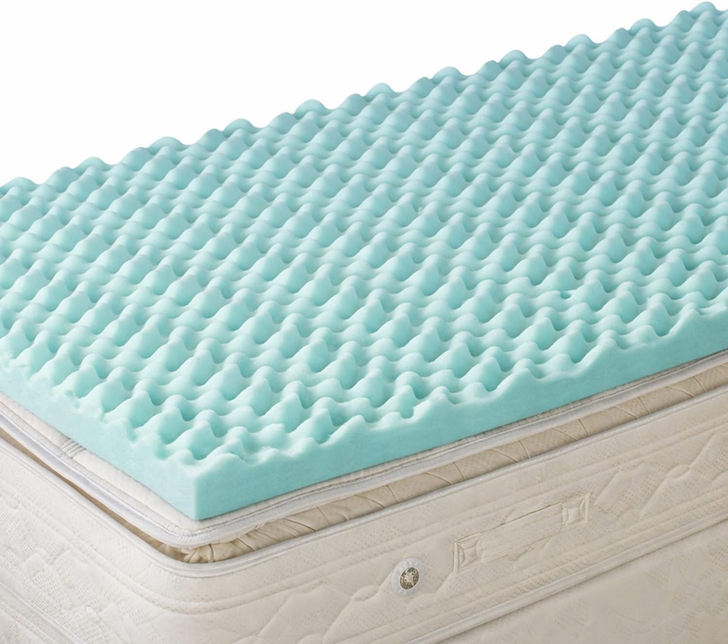 DMI Foam Mattress Topper, Egg Crate Foam Pad, Mattress Pad and Bed Topper for Support, Air Circulation, Pressure Relief and Weight Distribution, Hospital Size Mattress, 33 x 76 x 4 ,Blue