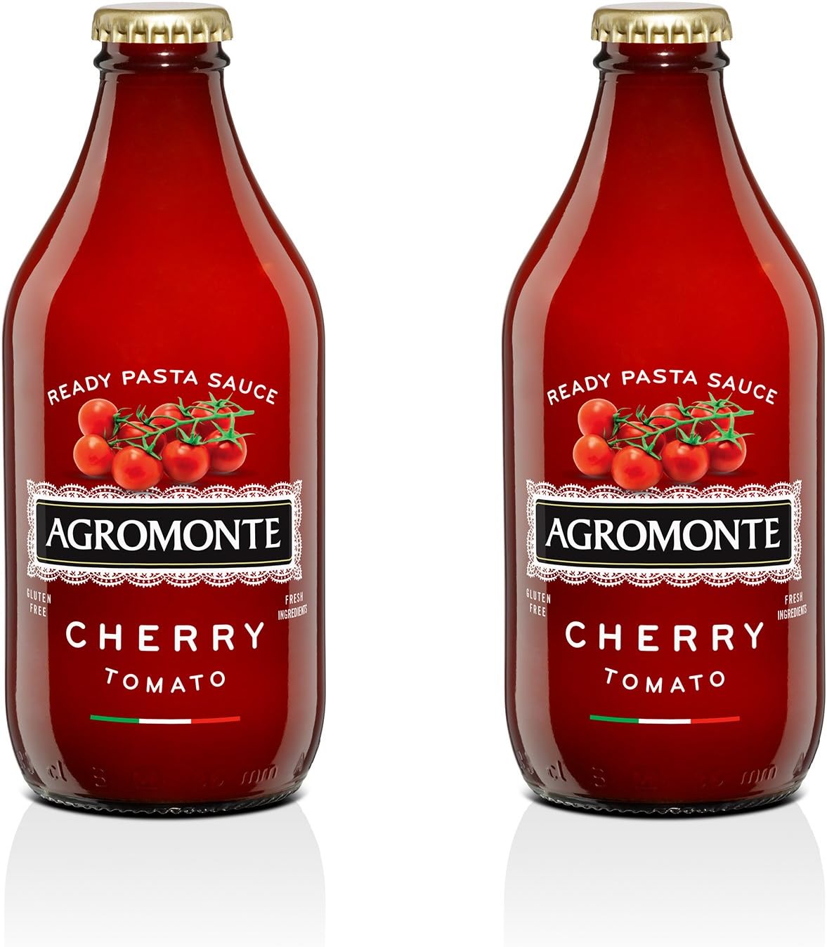 Agromonte Authentic Italian Cherry Tomato Pasta Sauce (Classic)- Taste of Italy Gourmet Foodie and Chef Gift - Ready to Use, Certified Kosher, Gluten-Free, All Natural 11.64oz (2 pack)