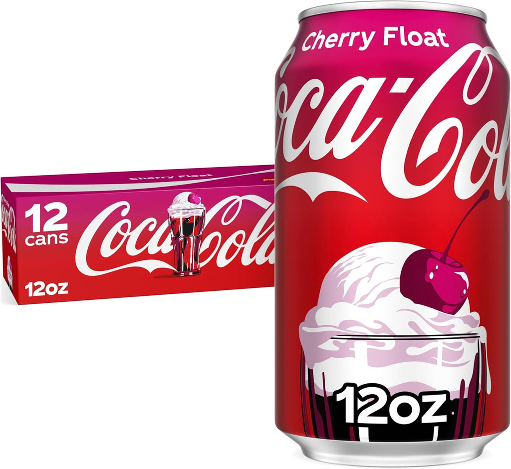 Coca-Cola Cherry Float Soda Soft Drink Cans, 12 fl oz, 12 Pack