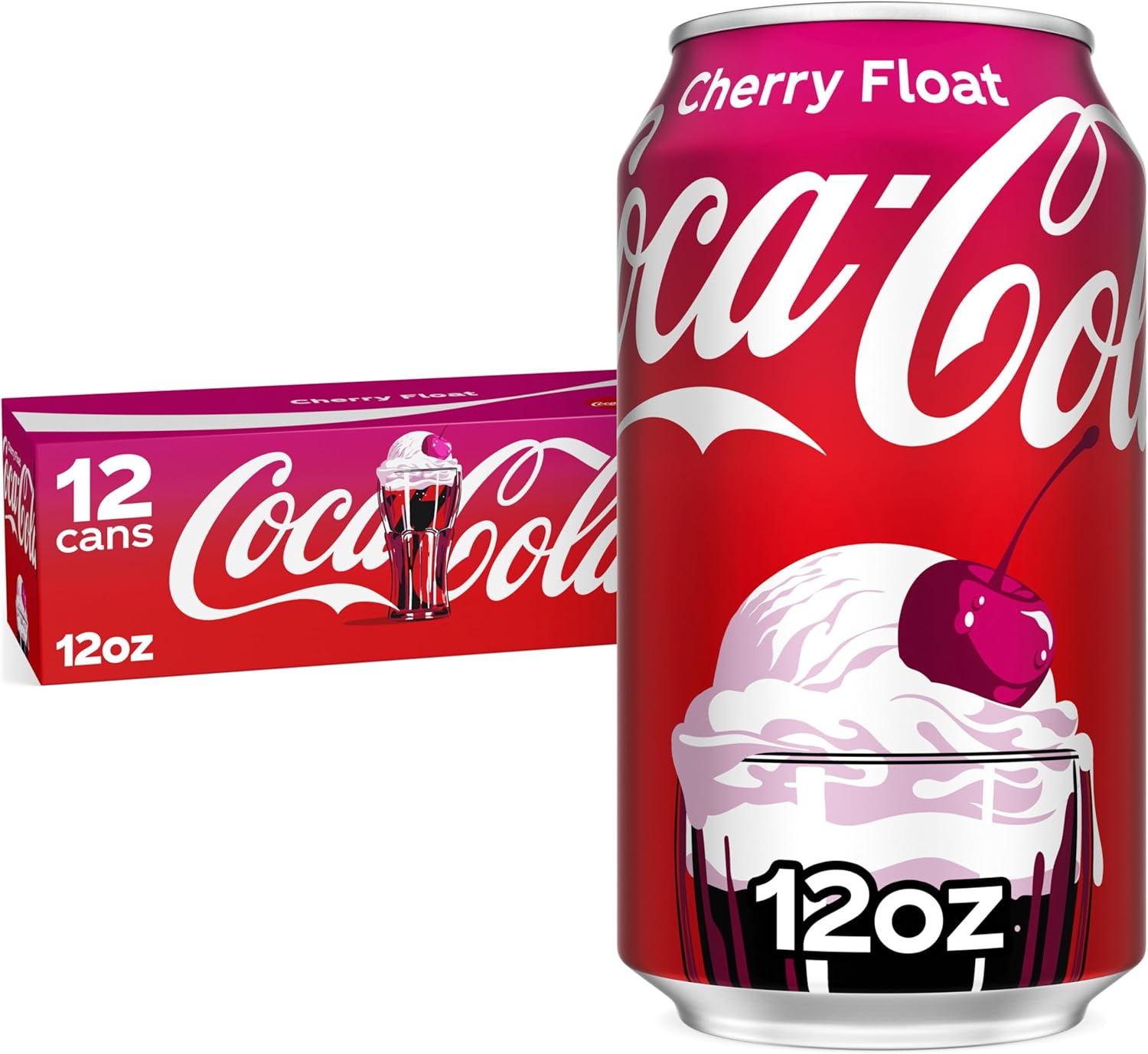 Coca-Cola Cherry Float Soda Soft Drink Cans, 12 fl oz, 12 Pack