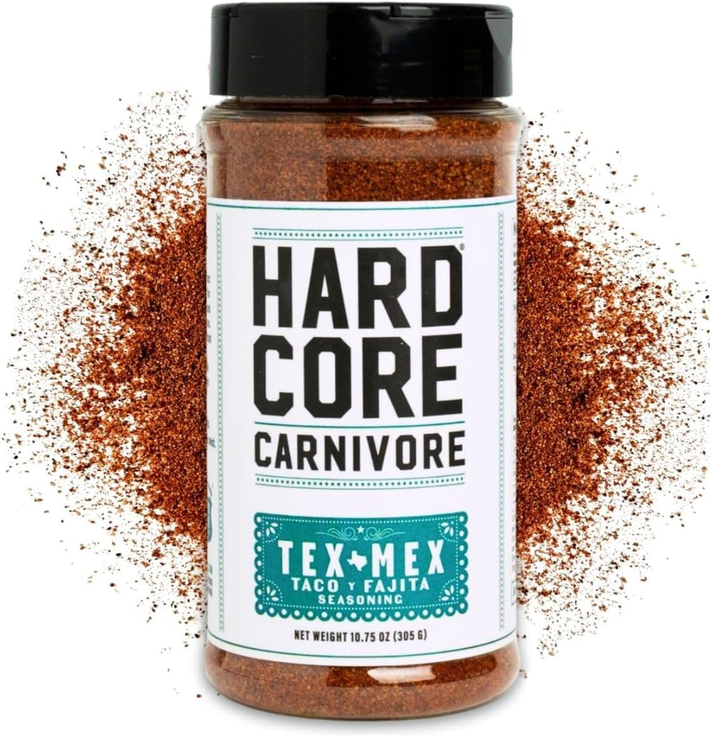 Hardcore Carnivore Tex Mex:Taco, Fajita Grilling Seasoning (10.75 oz Shaker) Texas-Made Spice Blend for Chicken, Beef and More