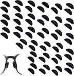 30 Pairs Nose Pads for Glasses, Anti-Slip Silicone Eyeglass Nose Pads, 5mm Heightened Airbag Cushions, Comfortable D-Shaped Adhesive Replacement Nose Pad for Sunglasses, Black