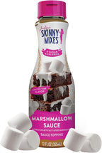 Jordan's Skinny Mixes Sugar Free Marshmallow Sauce Topping, For Drizzling Over Coffee, Lattes, Ice Cream, Yogurt, Oatmeal, Hot Chocolate, Desserts, Zero Calories, Dairy & Gluten Free, Kosher, 12 Fl Oz