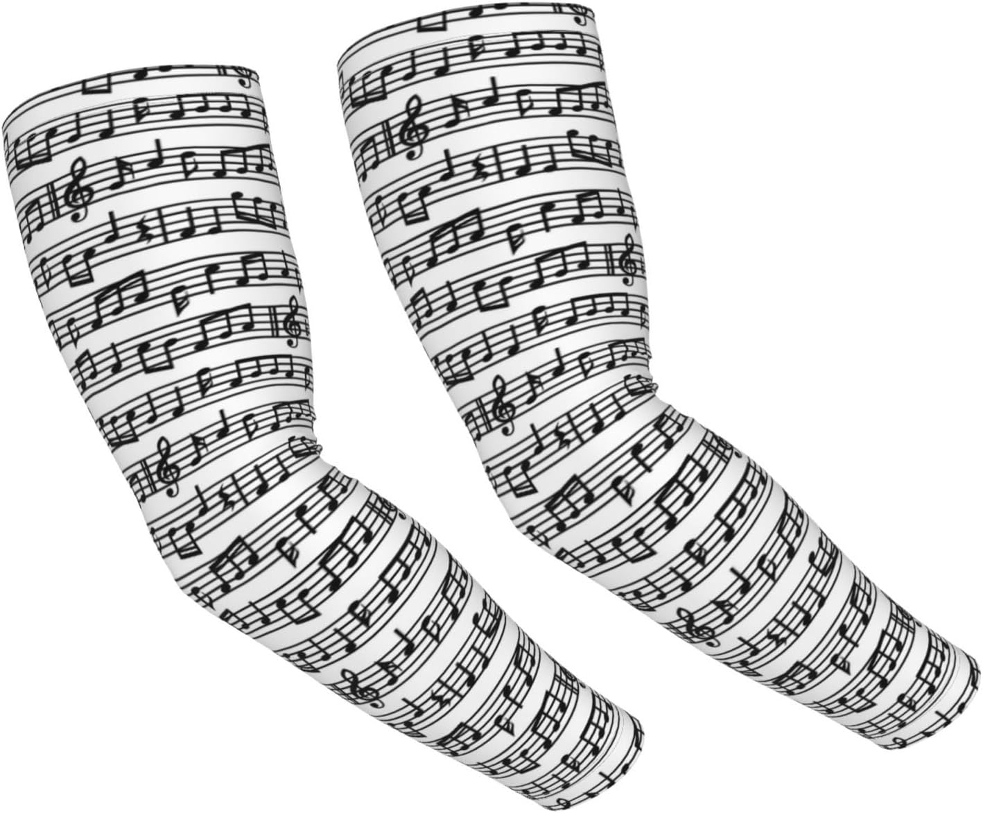 Music Shooter Sleeves Gardening Cute Sun Sleeves Music Notes Cooling Arm Sleeves Notes Arm Cover Sleeves