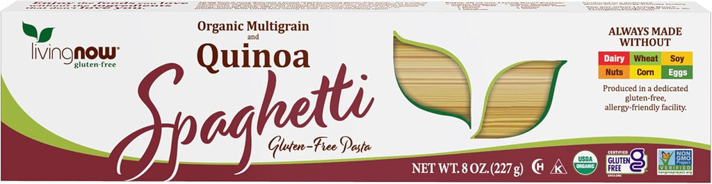 NOW Foods, Organic Quinoa Spaghetti, Gluten-Free, Corn-Free, Non-GMO, Quinoa and Rice Pasta, 8-Ounce