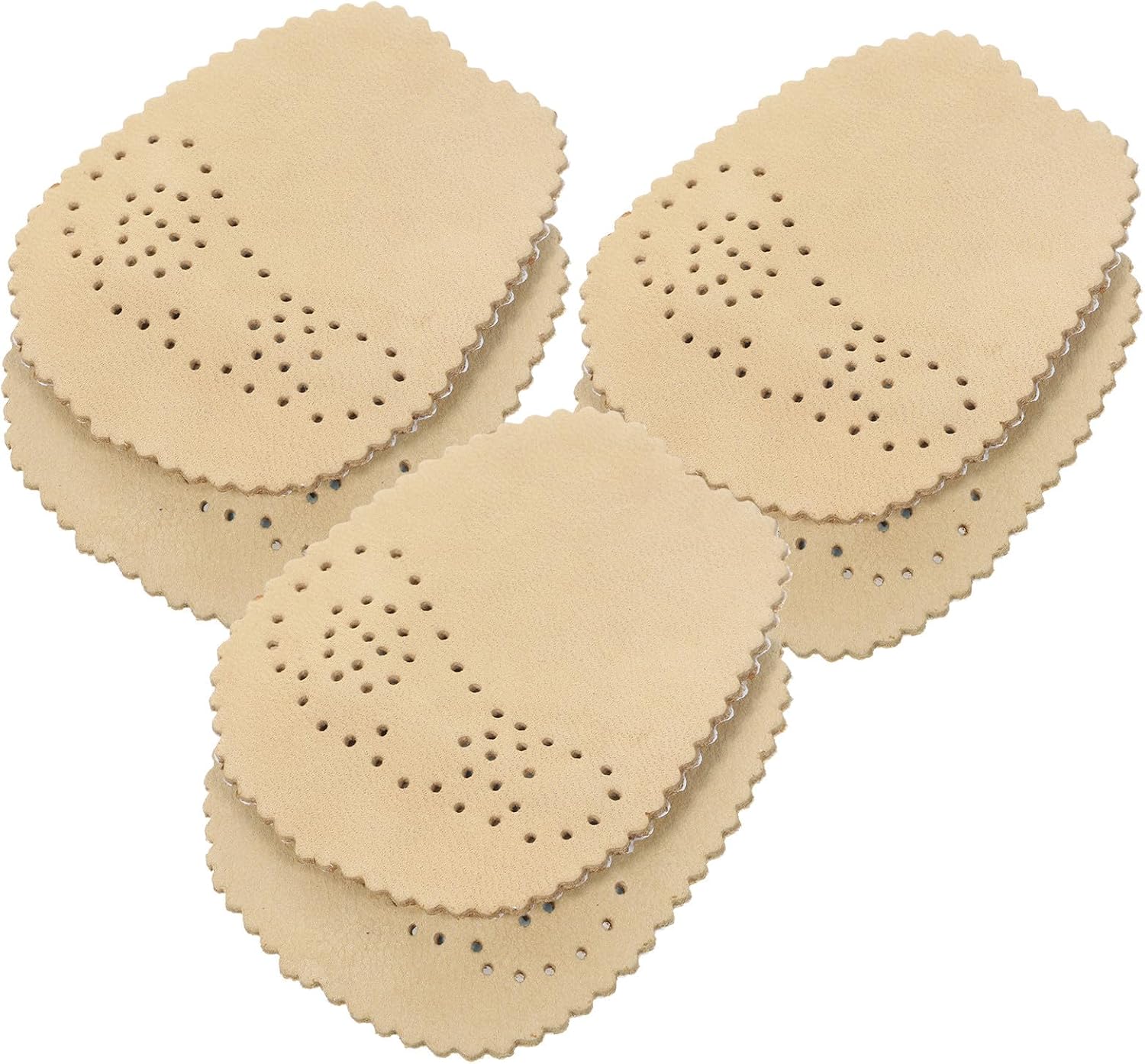 Mobestech Non-Slip High Heels Shoe Cushions 3 Pairs Adhesive Forefoot Ball-of-Foot Pads Thickened Leather Breathable Relief Insoles for Women