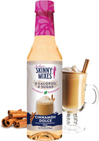 Jordan's Skinny Mixes Sugar Free Coffee Syrup, Cinnamon Dolce Coffee Flavoring Syrup, Naturally Sweetened Zero Calorie Drink Mix, Lattes, Baking or Protein Shake, Dairy & Gluten Free, 12.7 Fl Oz
