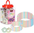 Fresh Finest Novelty Candy Mix - 54-Count Bulk Candy in a Jar. Includes 18 Candy Bracelets, 18 Candy Necklaces, and 18 Candy Rings, All Individually Wrapped.