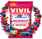 VIVIL Forest Fruit Multivitamin Candies With Vitamin C, E, B12, B6, Sugar and Gulten-Free, 120g / 4,23 Oz