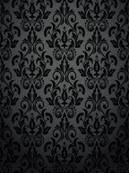 5x7ft Black Damask Floral Pattern Flowers wall backdrops Photo Studio Background