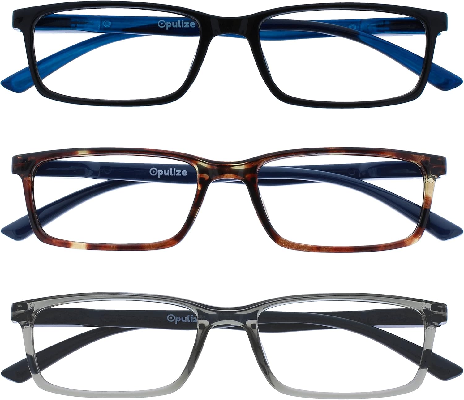 OPULIZE BLU Blue Light Blocking Reading Glasses for Women Men, Cool Round Frame with Anti-Glare, UV and Eyestrain Protection