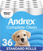 Andrex Complete Clean Toilet Roll 36 Rolls (Previously Andrex Classic Clean Toilet Tissue) Unbeatable Toilet Paper with Unique 3D Wave, FSC Certified