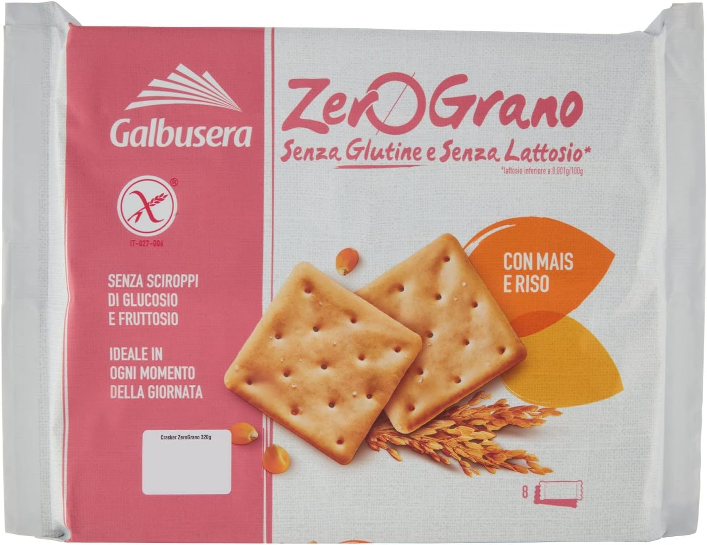 Galbusera - Crakers Senza Gluten - Con Mais e Riso - 320g (11.28 oz)
