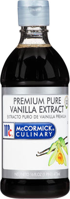 McCormick Culinary Pure Vanilla Extract, 16 fl oz - One 16 Fluid Ounce Vanilla Extract Flavor for Baking Cakes, Cookies, Custards, Icing, Drinks and More