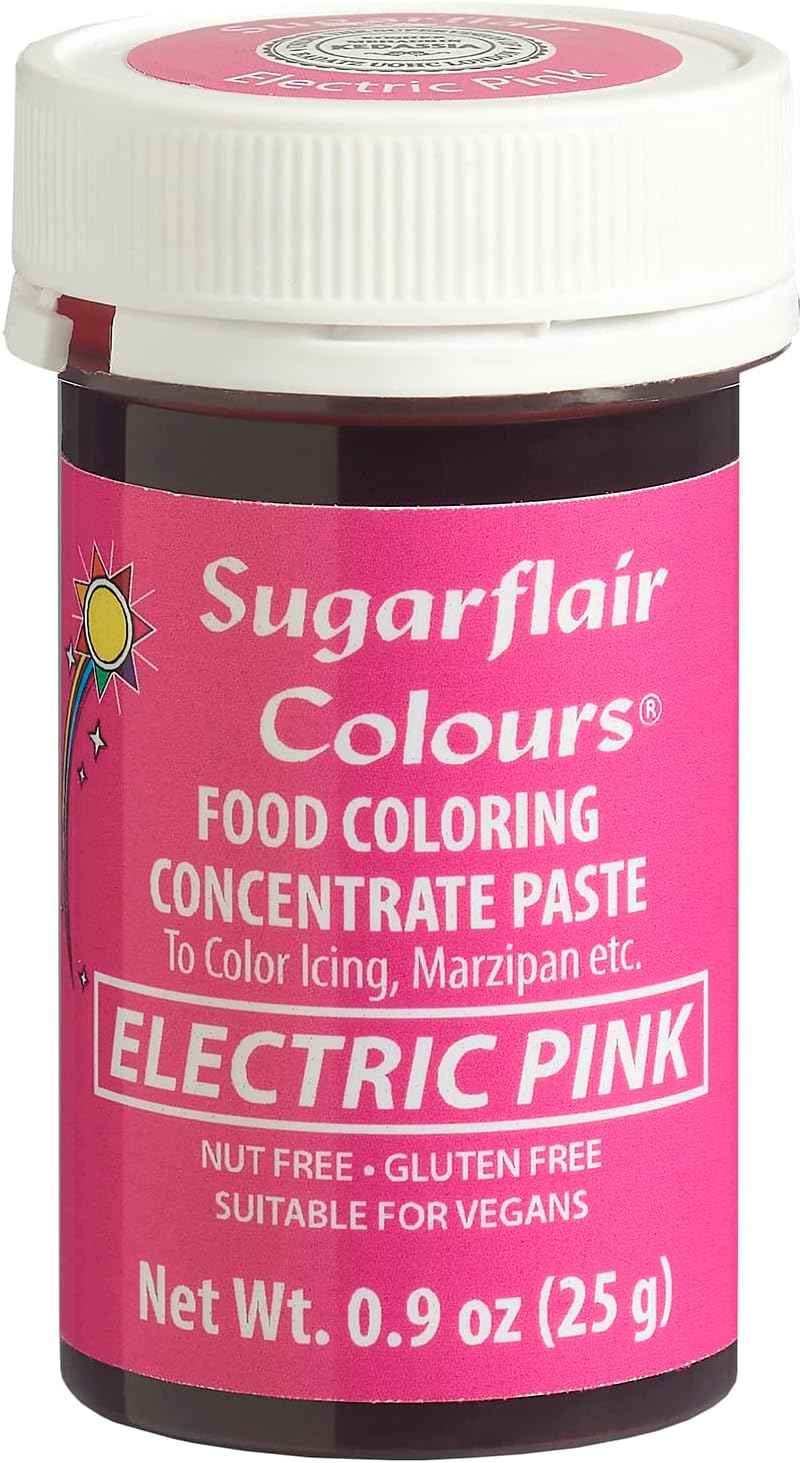 Sugarflair Food Coloring Concentrate Paste, 25 Grams Electric Pink