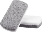 2 Pcs Foot Care Exfoliating Scrub Stone, Double Sided Fine and Coarse Pumice Stone, Foot File, Grey White