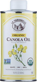 La Tourangelle, Organic Canola Oil, Expeller-Pressed Non-GMO Canola Seeds, Pesticide and Chemical Free, High Heat Neutral Cooking Oil, 16.9 Fl Oz