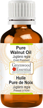 Greenwood Essential Pure Walnut Oil (Juglans regia) Cold Pressed 10ml (0.33 oz)
