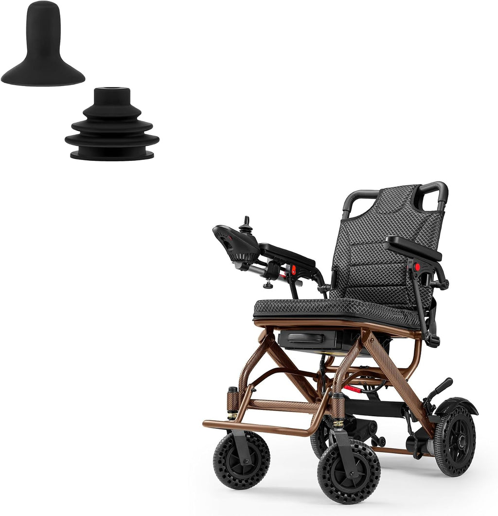 Electric Wheelchair Button Cover Accessory, Power Wheelchair Button Cover and Joystick Gaiter, Quick Assembly, Universal Power Wheelchair Controller Knob Button Cover, Black