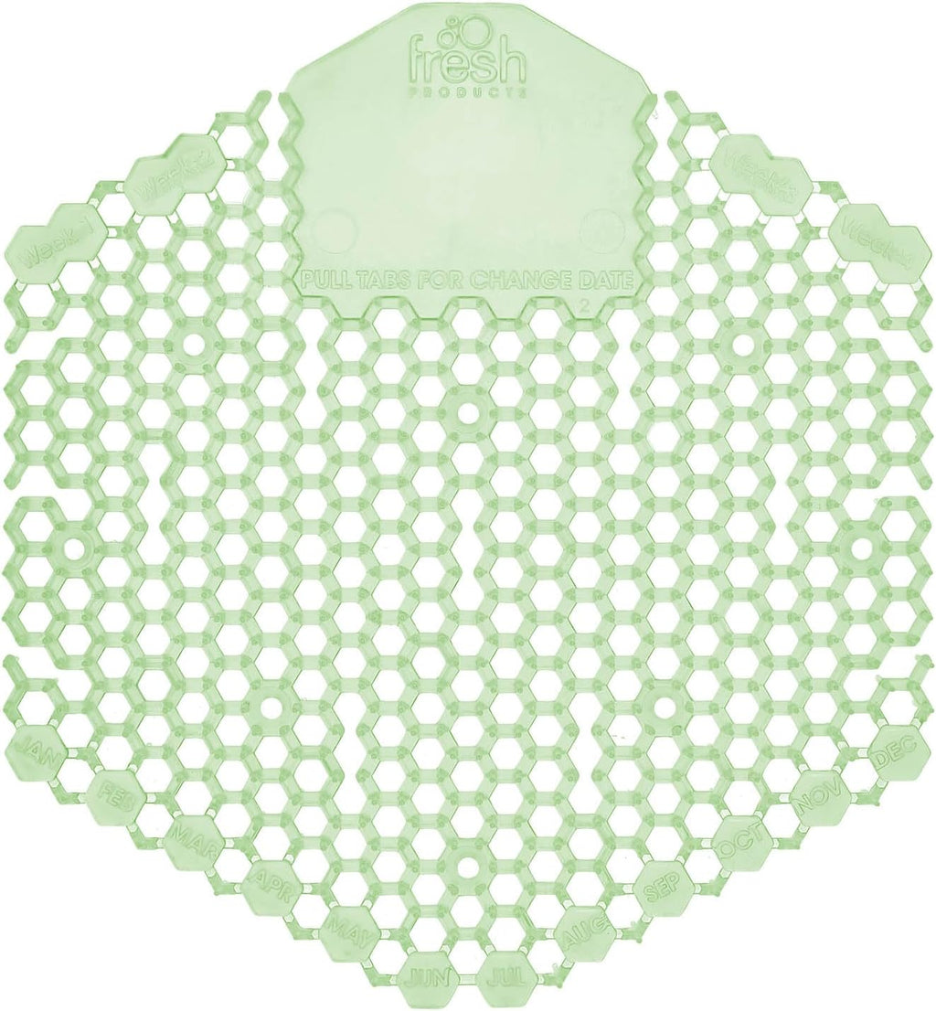 Fresh Products Wave 3D Urinal Screen Virtually Eliminates Urine Splash 30 Day Use Easy Installation Beneficial Bacteria Consistent Fragrance Made in the USA 10pk Urinal Screens Herbal Mint