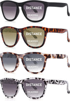 Bifocal Reading Sunglasses for Women Men 4 Pack Fashion Sun Readers UV400 Protection Outdoor Reading Glasses
