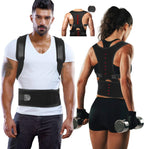 Magnetic Therapy Posture Support Back Brace -FDA Approved Medical Grade Adjustable Posture Corrector Brace Shoulder Back Support Belt- Relieves Neck, Back and Spine Pain (XL)