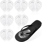 6 Pairs Gel Pads for Thong Sandals Toe Protectors Metatarsal Forefoot Cushion Inserts Foot Pads Non Slip Cushion for Sandals Thong Post Protector of Foot Grip(Clear)