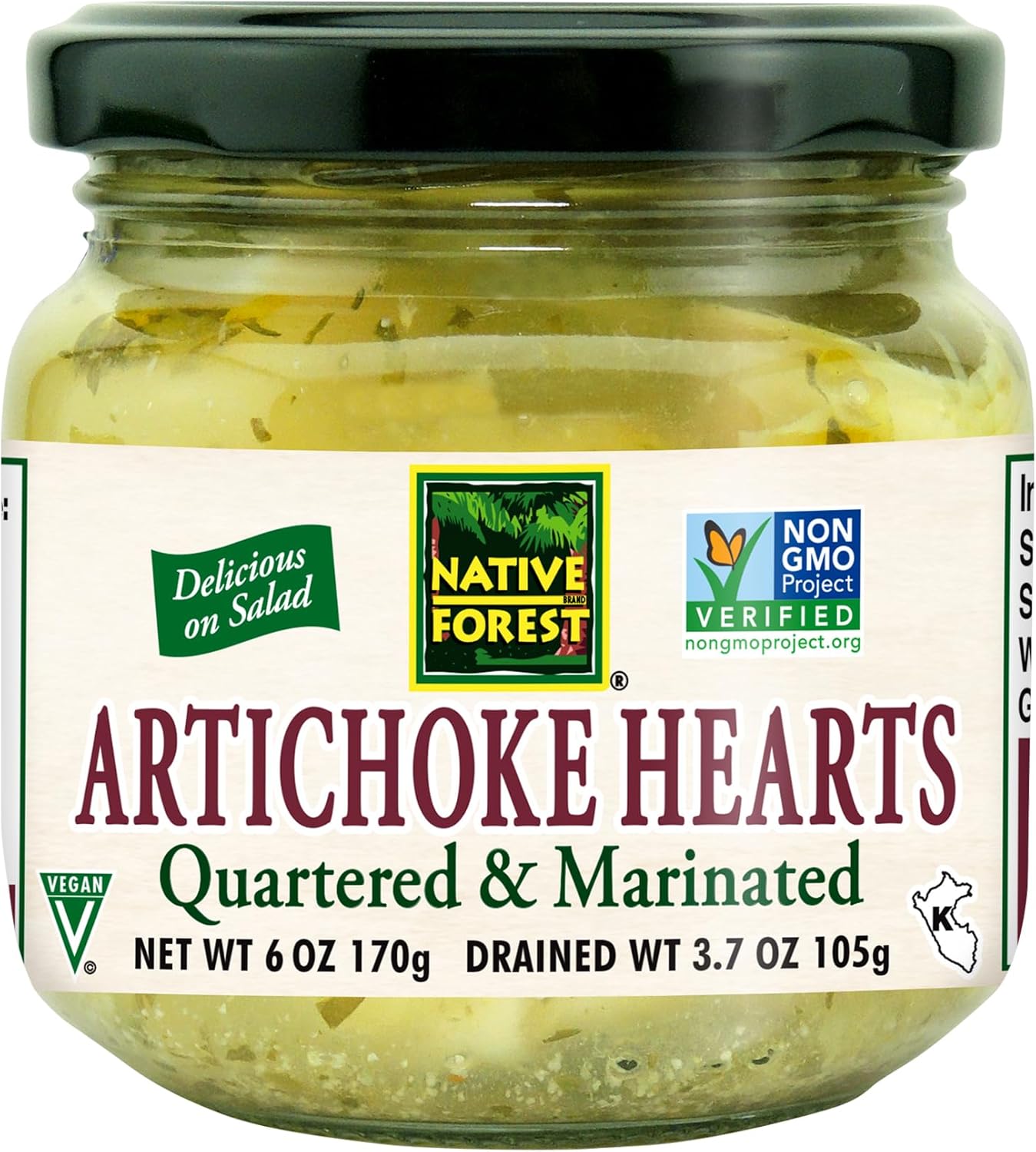 Native Forest Quartered & Marinated Artichoke Hearts - Artichokes, Canned Artichoke Hearts Marinated, Artichoke Hearts Canned - 6 Ounce (Pack of 6)