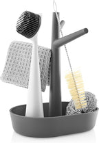 Eva Solo | Kitchen Sink Organizer | Countertop Storage Caddy for Dish Brushes, Soap, Cloths | Dishwsher Safe | Danish Design, Functionality & Quality | Elephant Gray