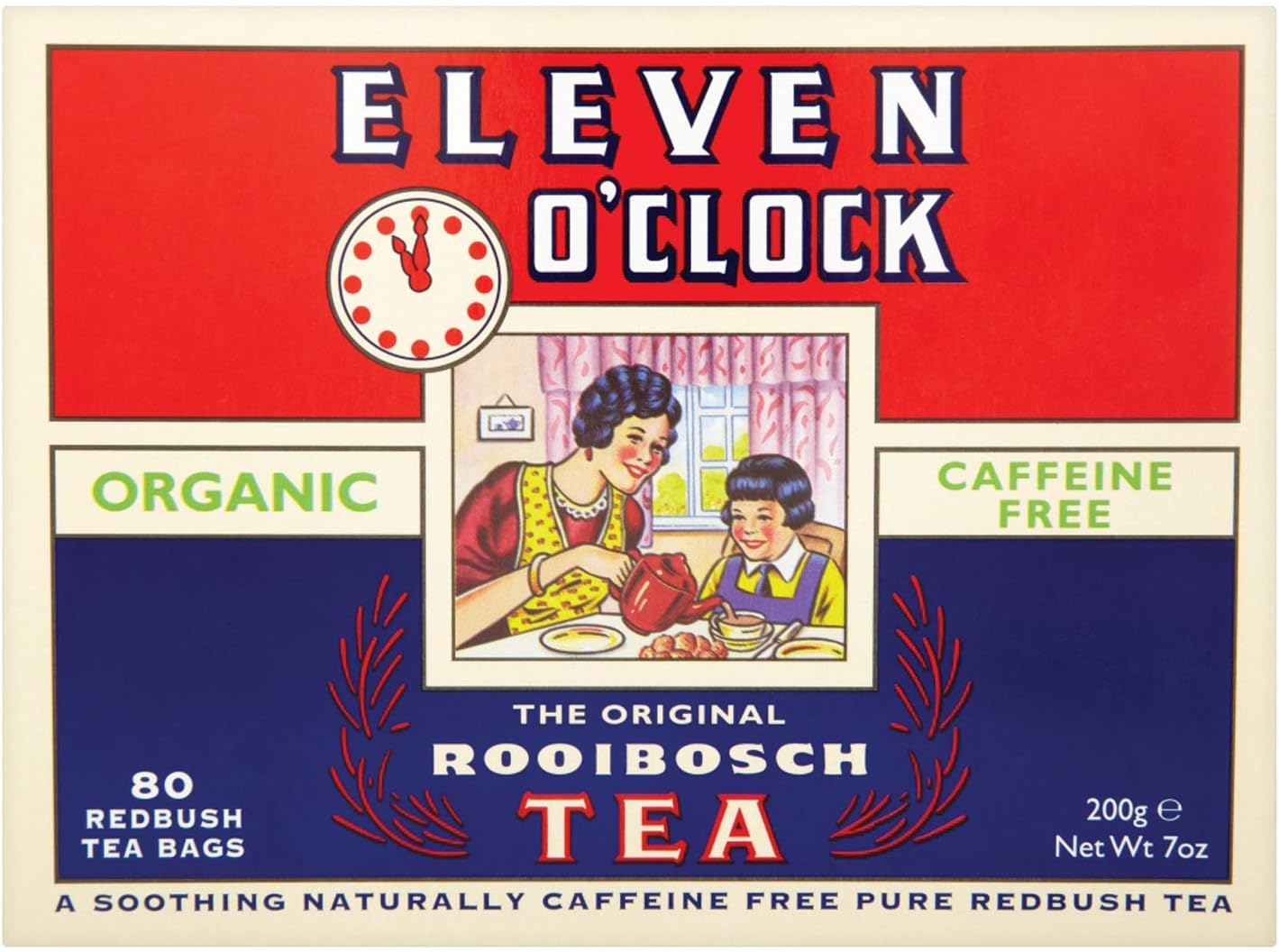 Eleven O'clock Org Rooibosch Tea 80 Bag (Pack of 2)